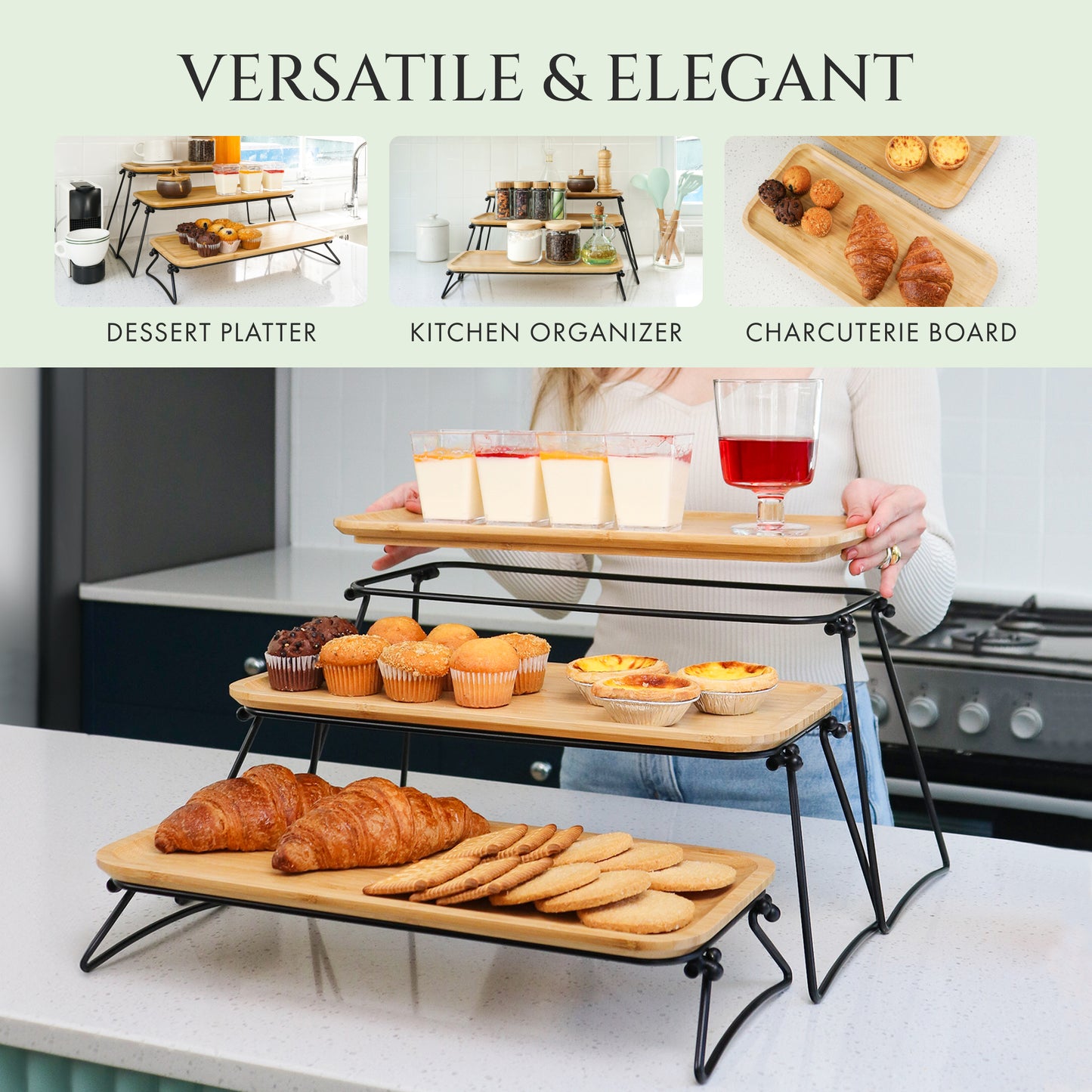TIERED SERVING TRAYS & PLATTERS