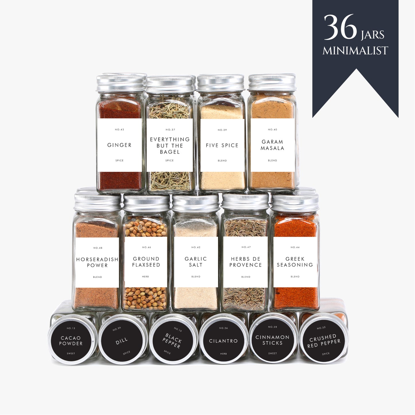 SPICE JARS WITH METAL LID