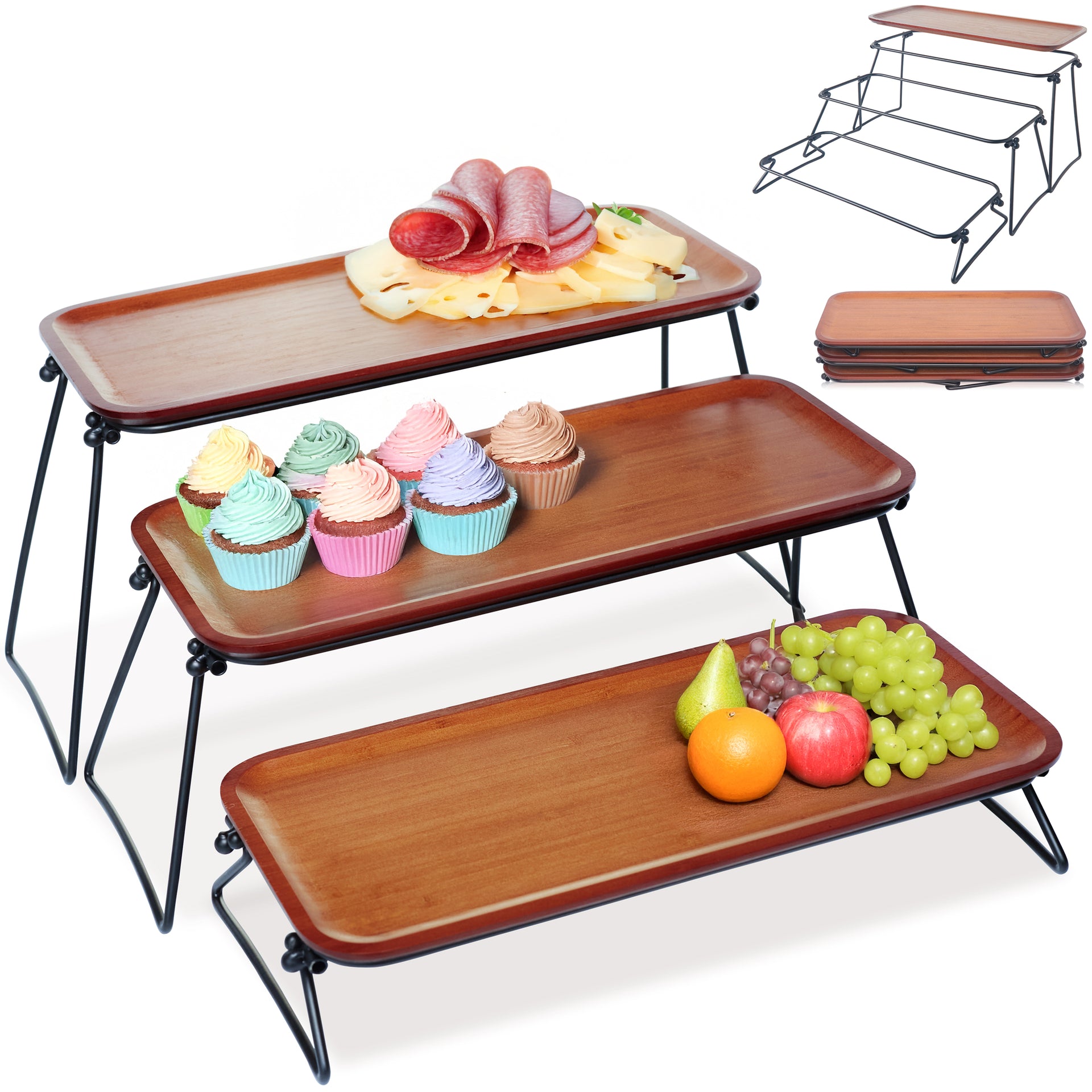 Cupcake Stand 3 Tier Serving Tray For Party Dessert And Appetizer Stand Cake Stands For Party Cupcake Stand 3 Tier Serving Tray For Party Dessert And Appetizer Stand Cake Stands For Party