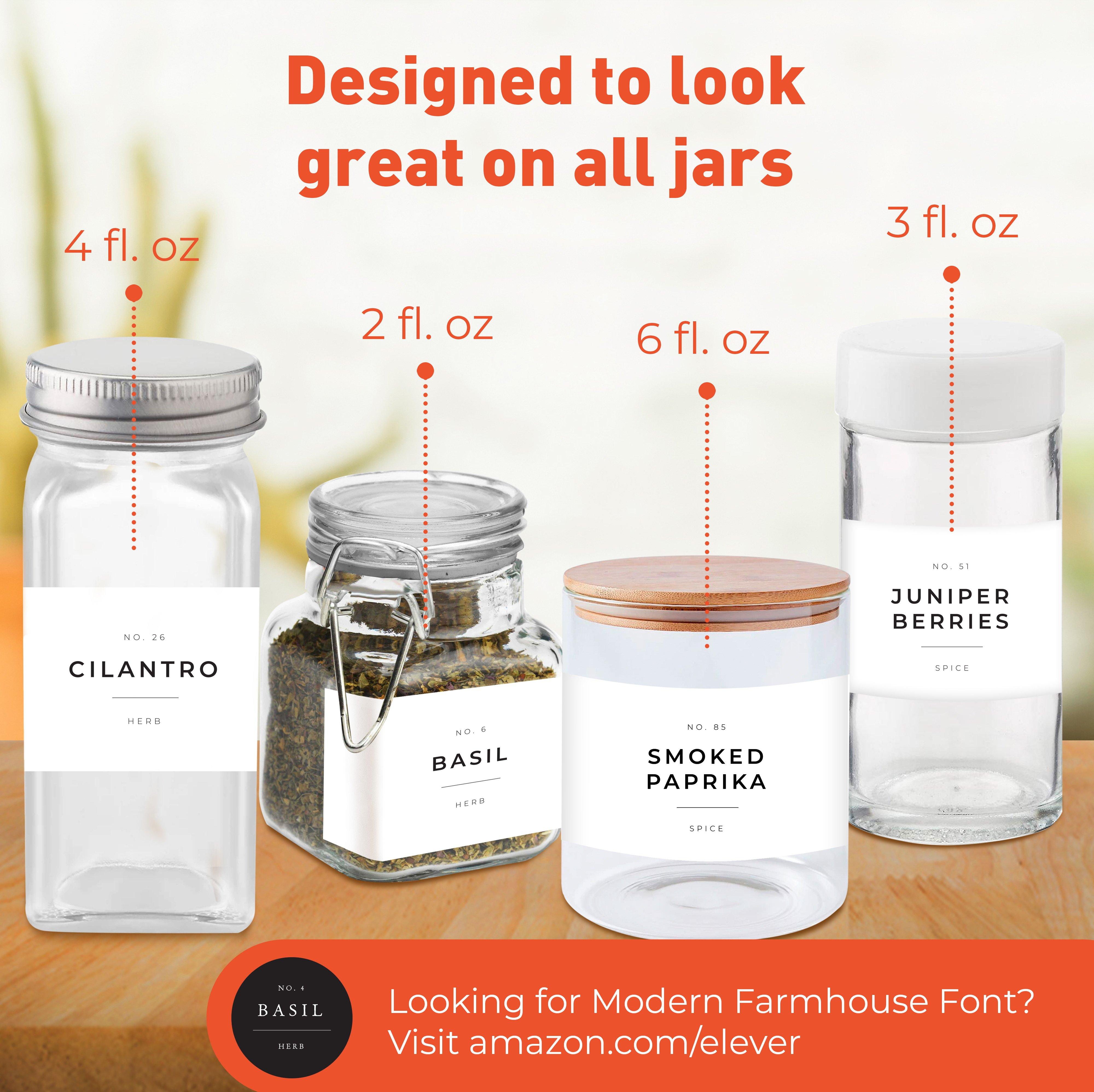 24 Glass Jars with Spices & Spice Labels – Spice It Your Way