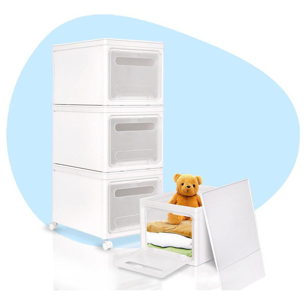  FINESSY Pantry Organizers and Storage Bins, 2 Under Sink  Organizers And Storage Containers Refrigerator Organizer Bins Storage Box Storage  Cubes Stackable White Plastic Kitchen Storage Containers : Home & Kitchen