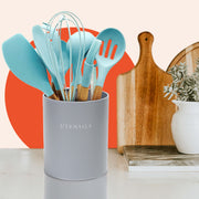 Designed to stay still, our utensil organizer for countertop will never tip over.