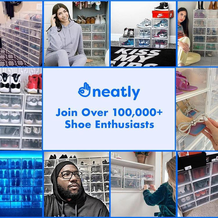 ELEVER NEATLY Shoe Organizer 8Pk Medium Shoe Storage